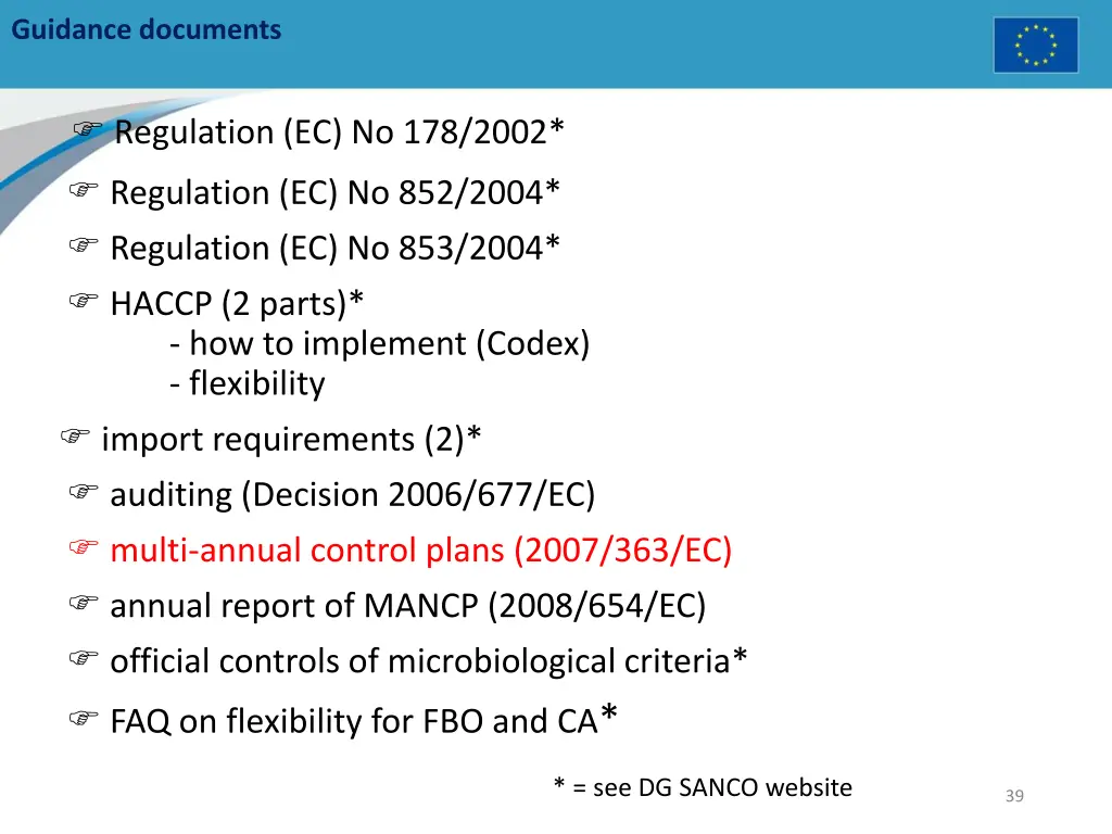 guidance documents