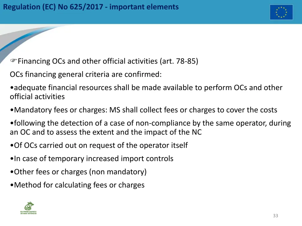 regulation ec no 625 2017 important elements 13