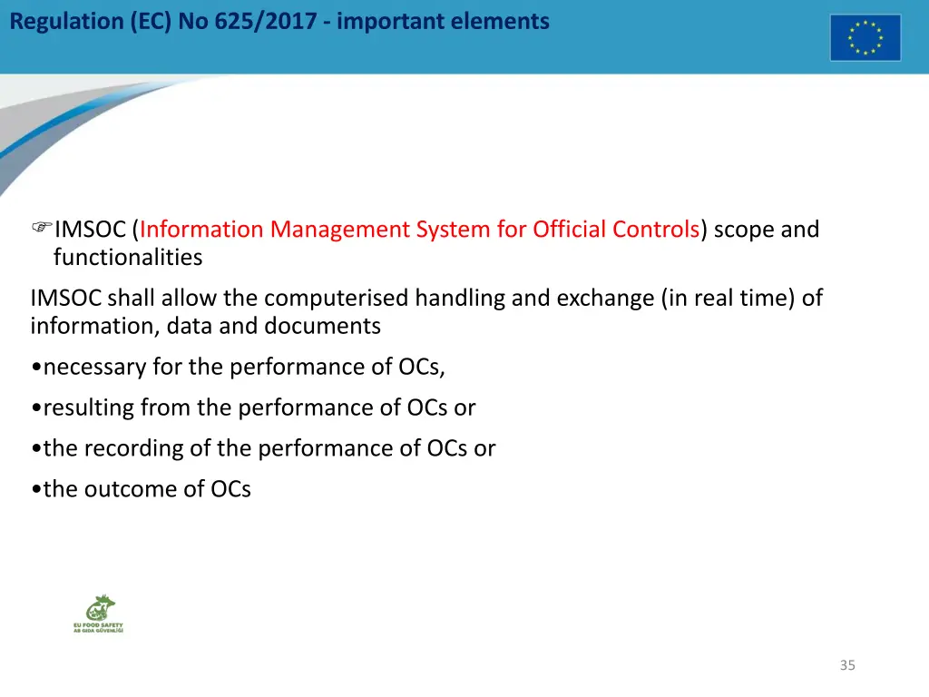 regulation ec no 625 2017 important elements 15