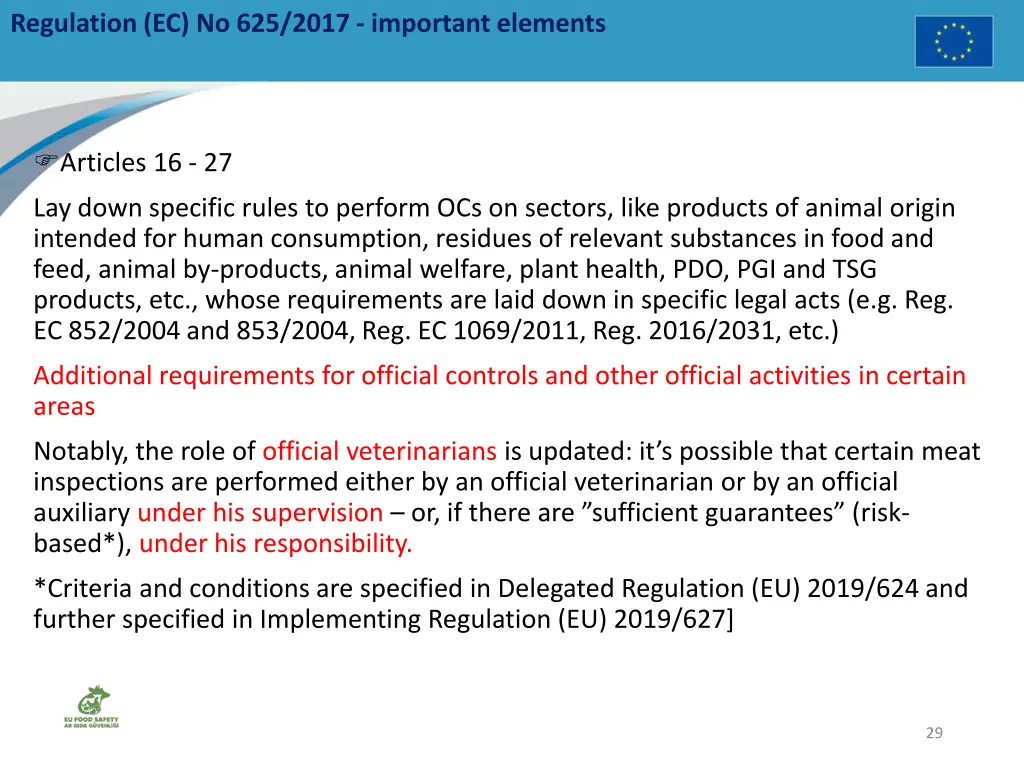 regulation ec no 625 2017 important elements 9