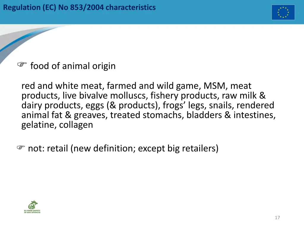 regulation ec no 853 2004 characteristics