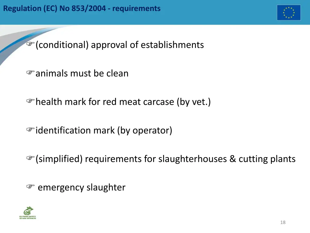 regulation ec no 853 2004 requirements