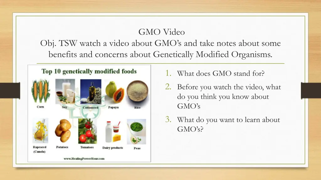 gmo video