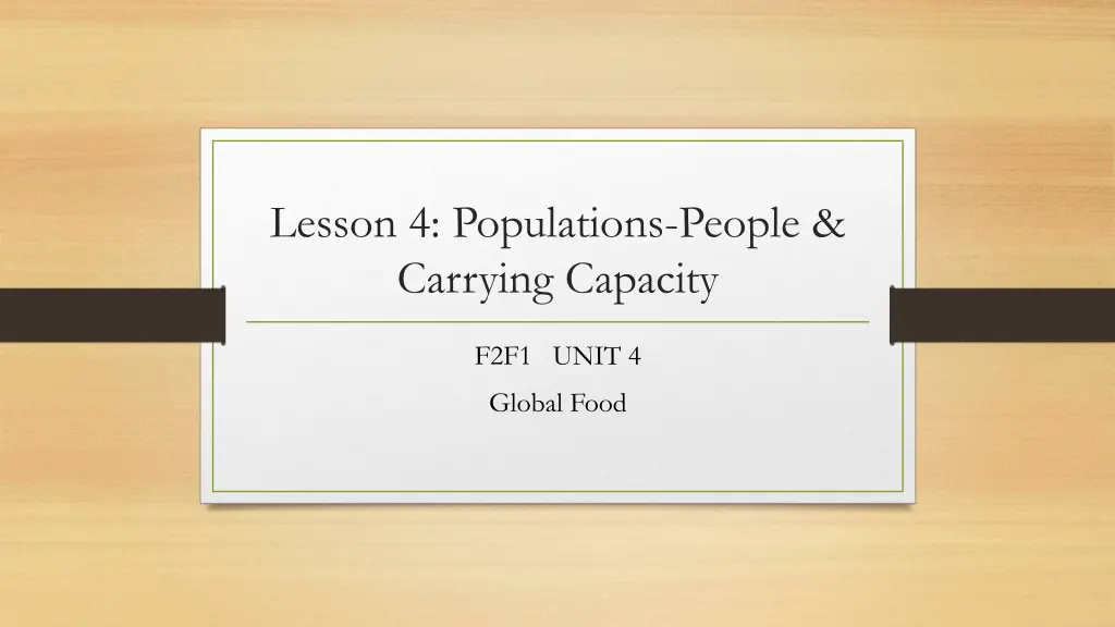 lesson 4 populations people carrying capacity