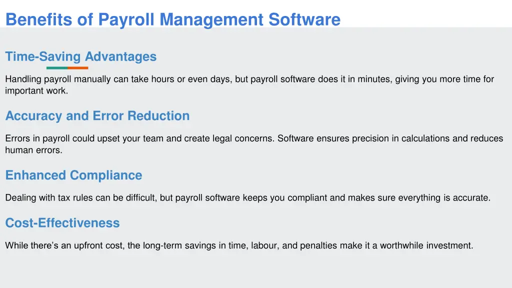 benefits of payroll management software