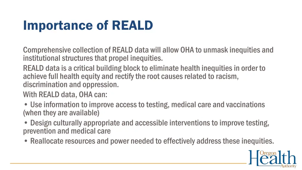 importance of reald