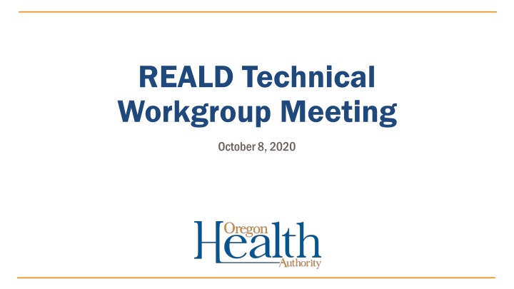 reald technical workgroup meeting