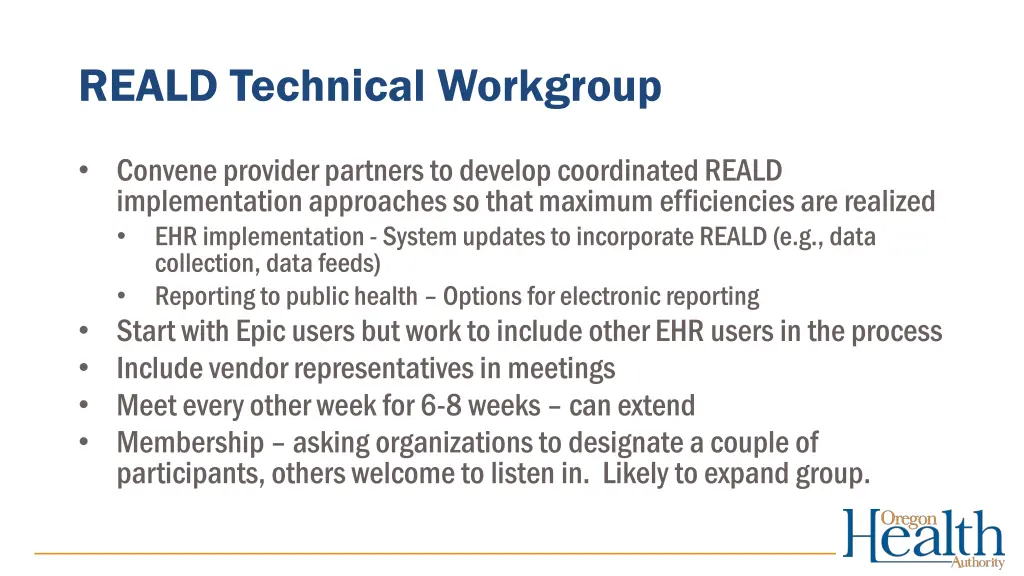 reald technical workgroup