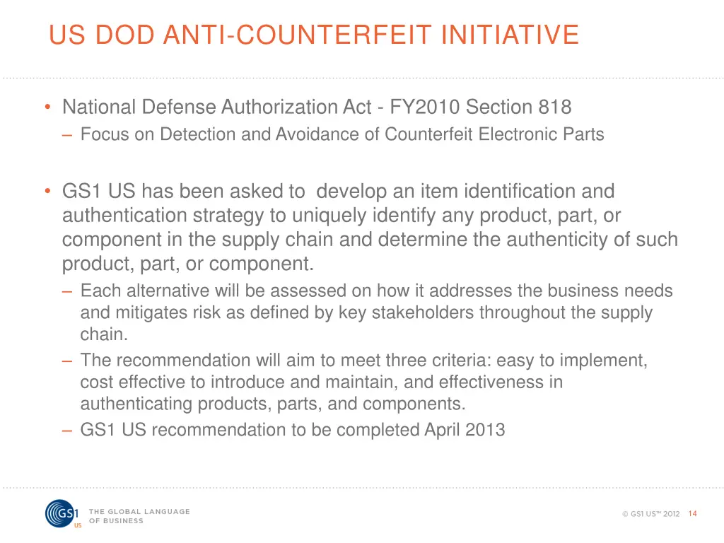 us dod anti counterfeit initiative