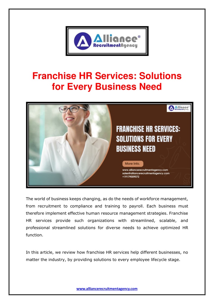 franchise hr services solutions for every