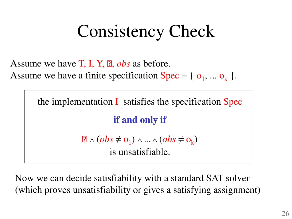 consistency check