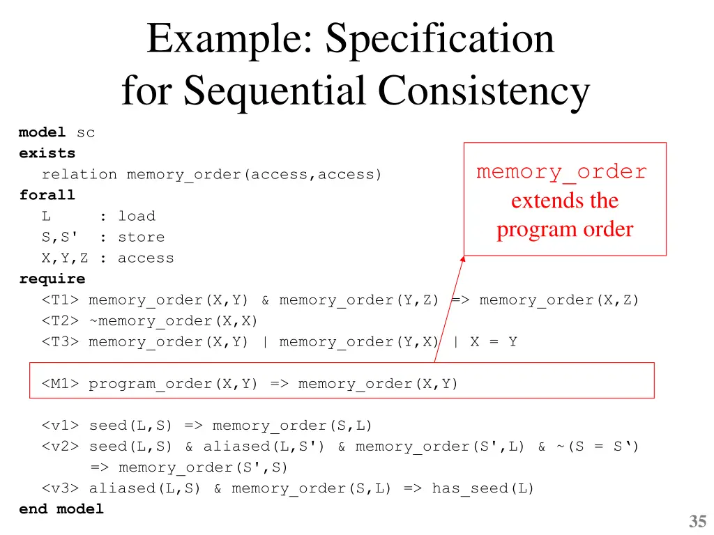 example specification for sequential consistency 2