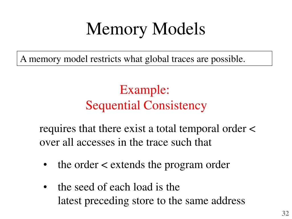 memory models