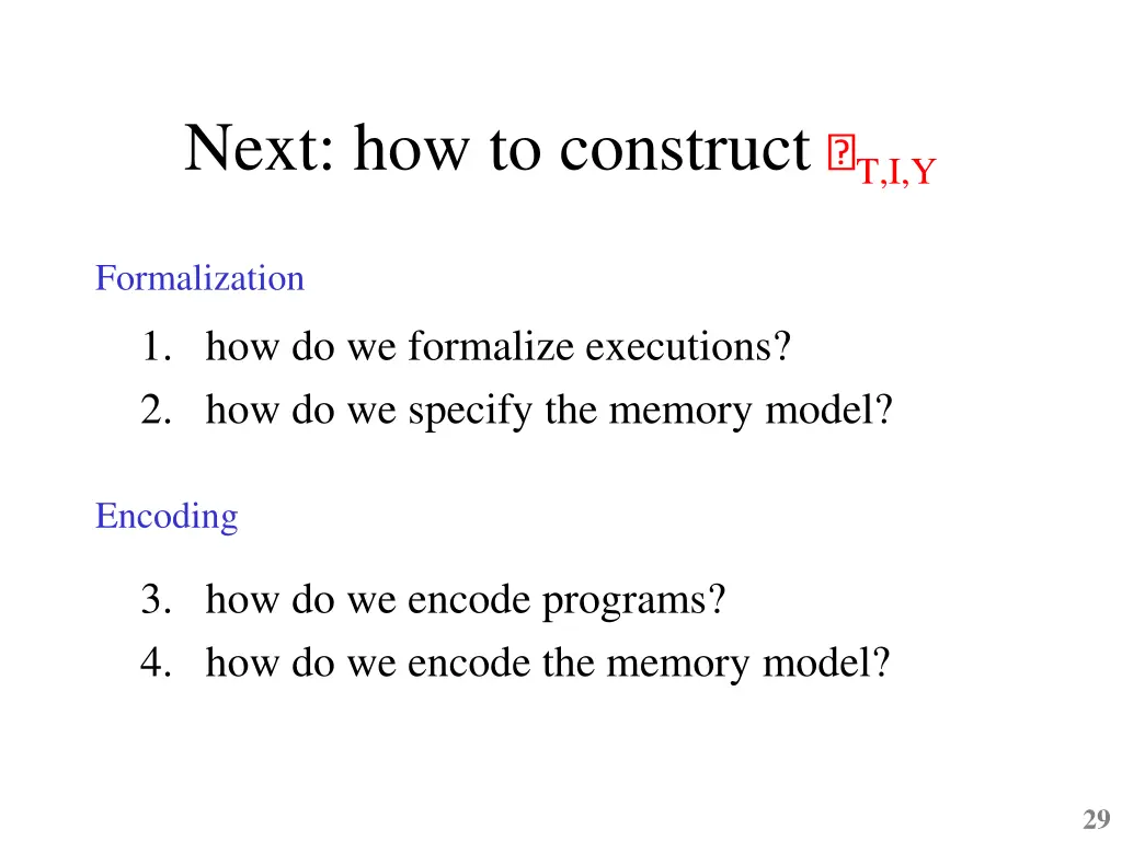 next how to construct t i y