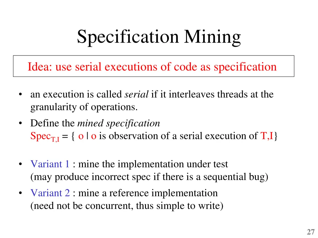 specification mining