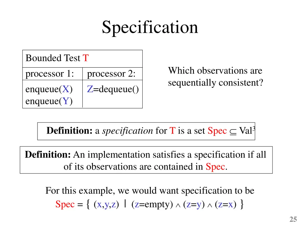 specification