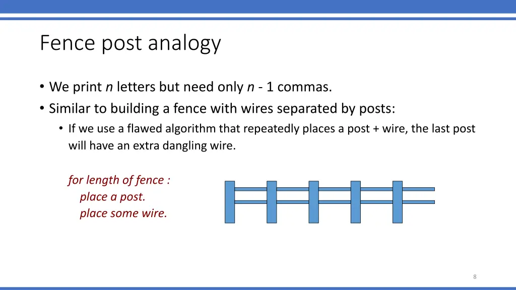 fence post analogy