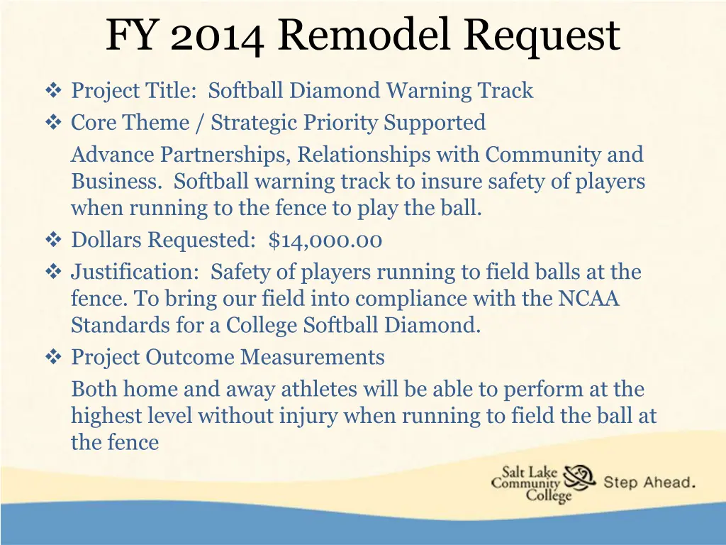 fy 2014 remodel request 1