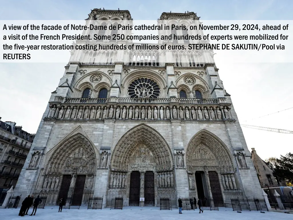 a view of the facade of notre dame de paris