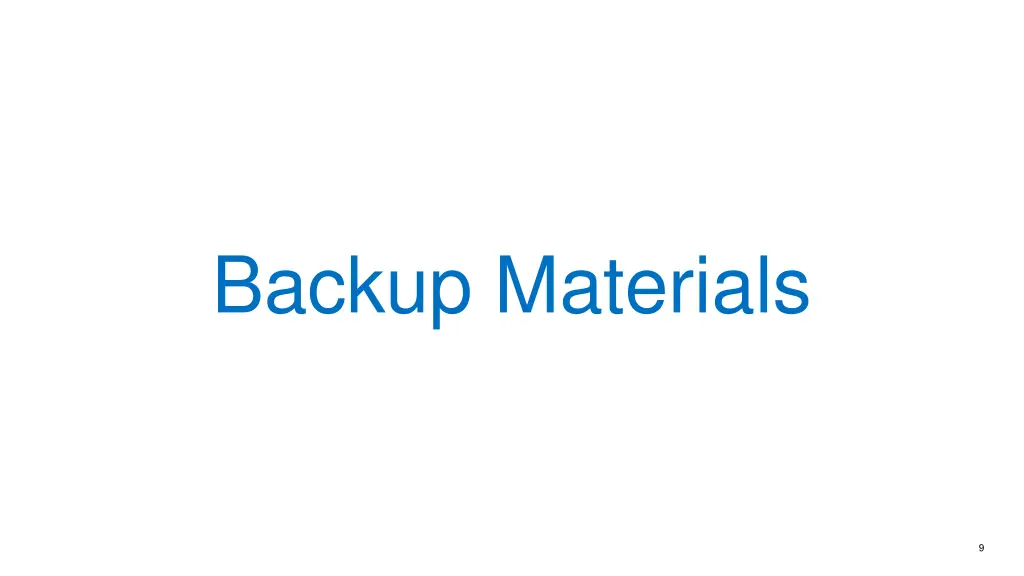 backup materials