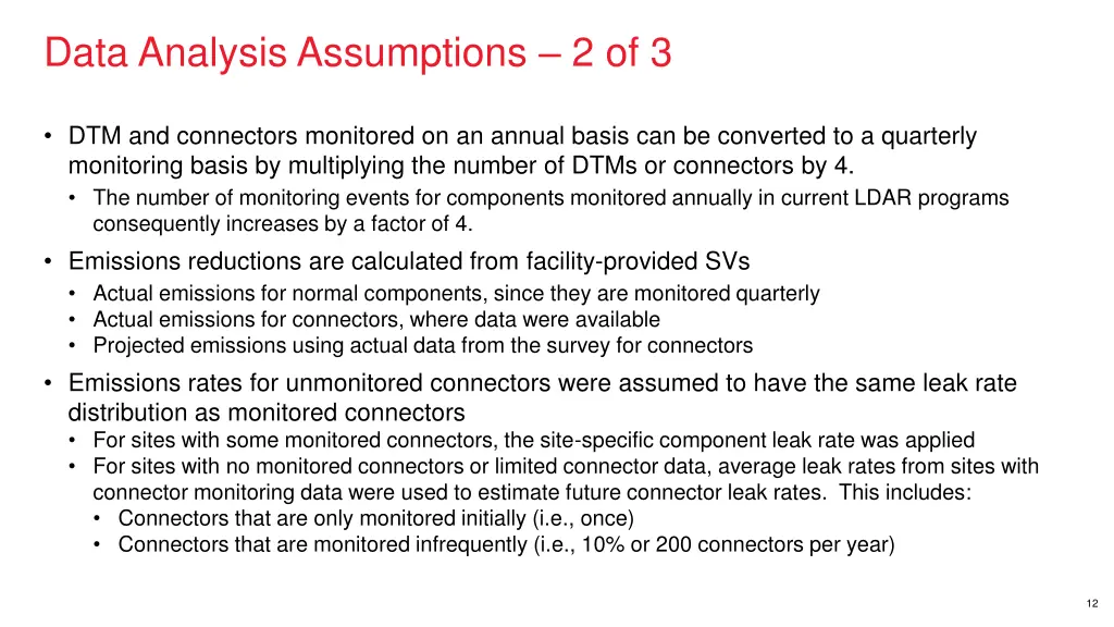 data analysis assumptions 2 of 3