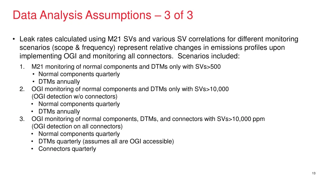 data analysis assumptions 3 of 3