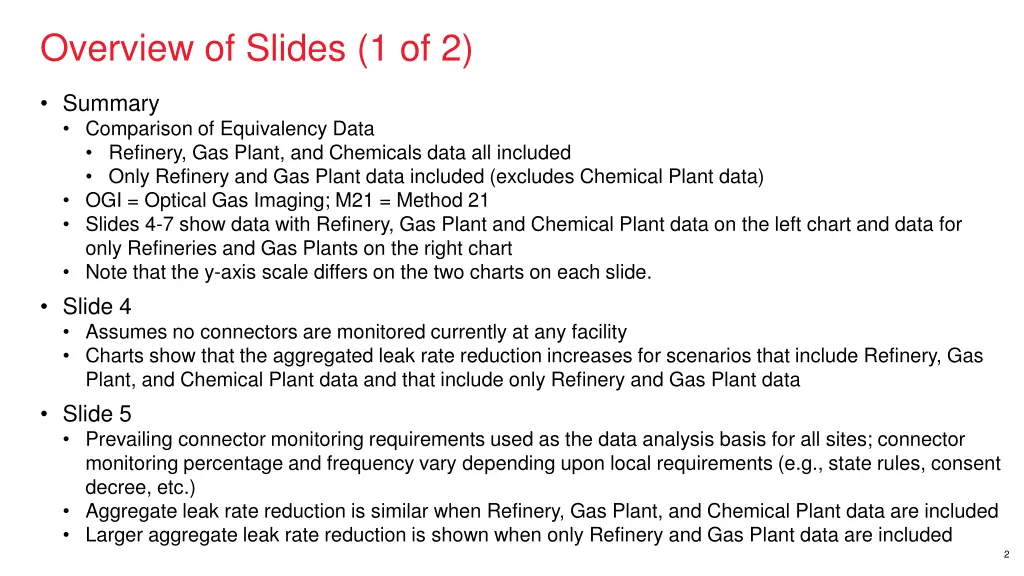 overview of slides 1 of 2