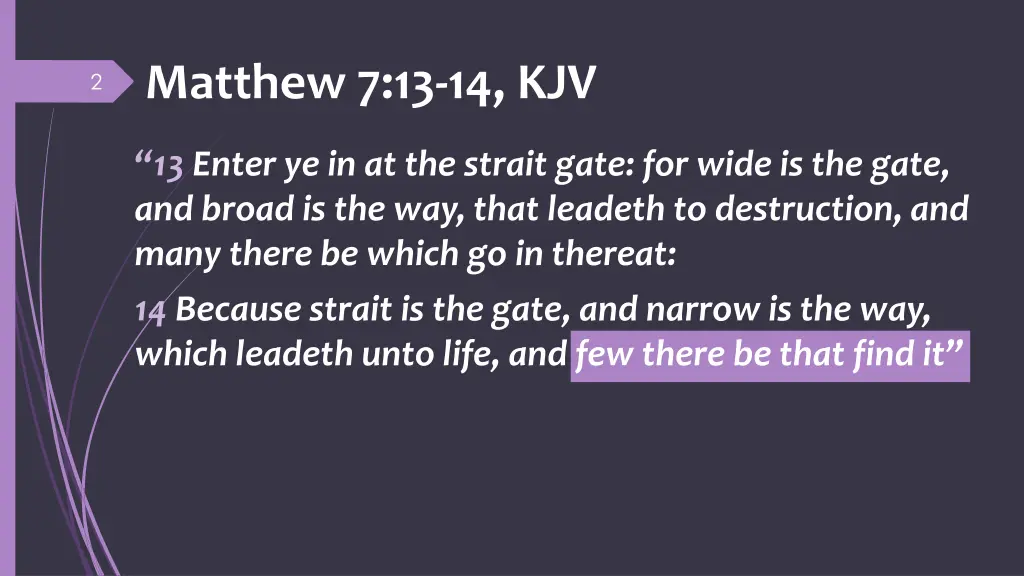 matthew 7 13 14 kjv