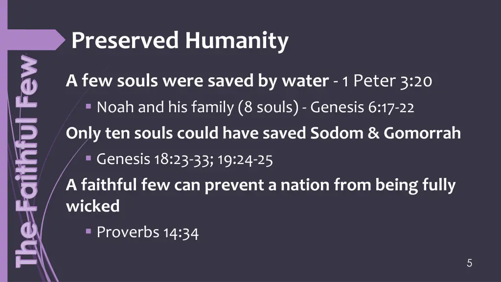 preserved humanity