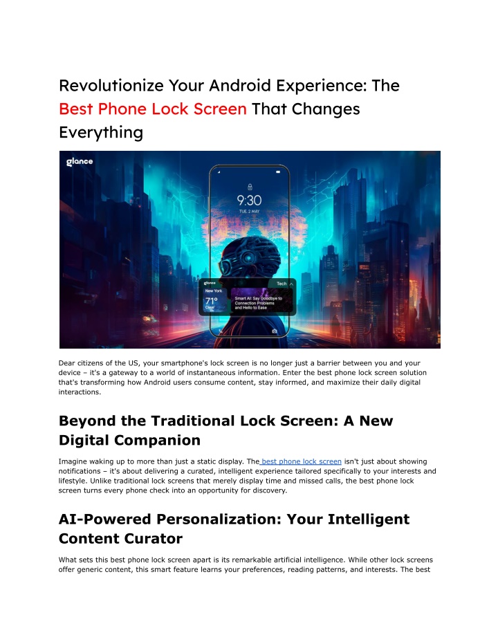 revolutionize your android experience the best