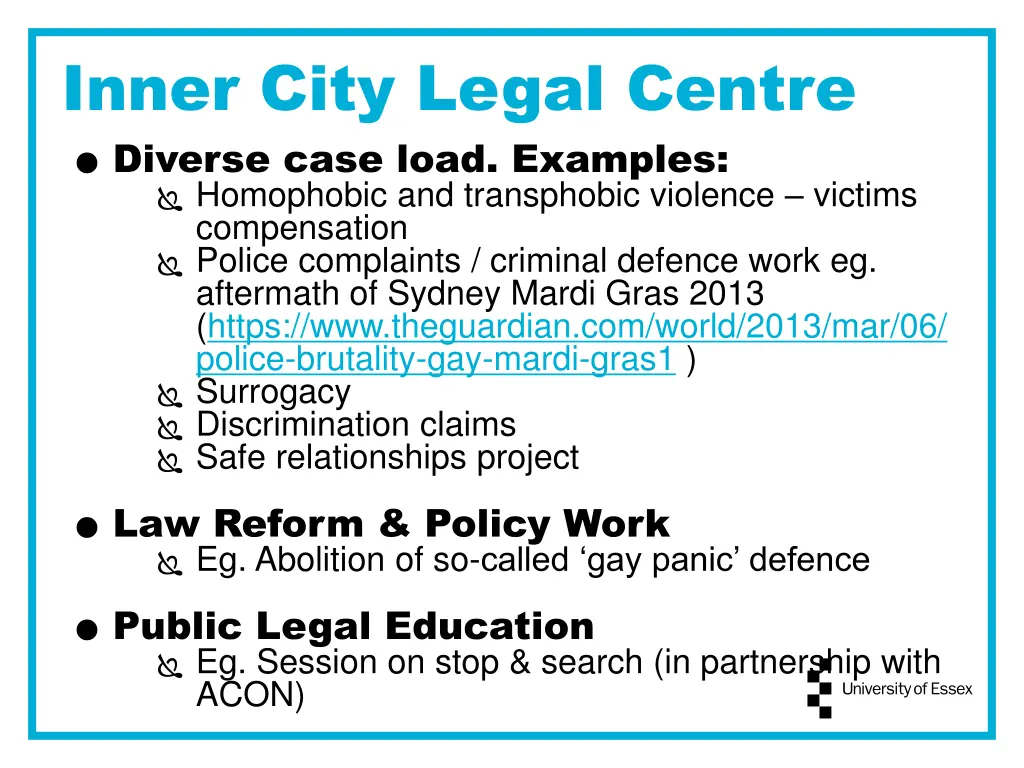 inner city legal centre