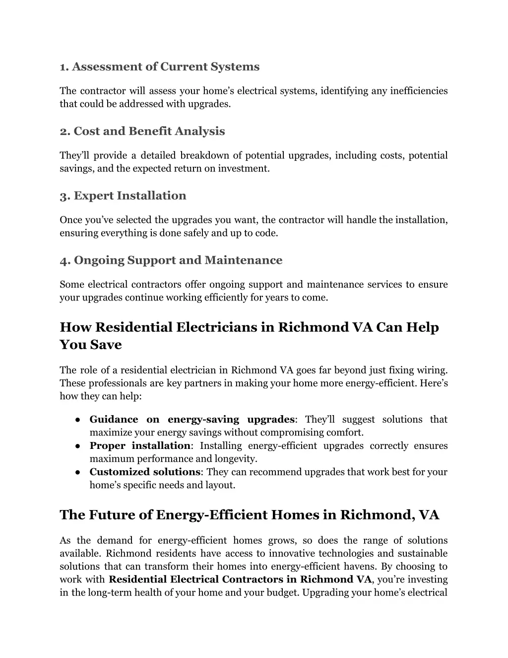 1 assessment of current systems