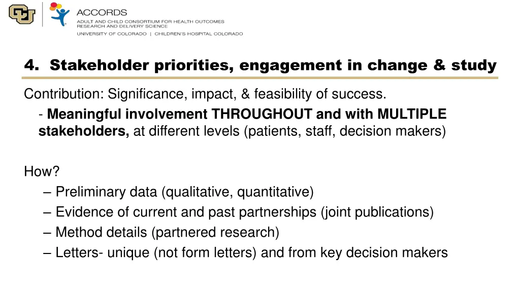 4 stakeholder priorities engagement in change