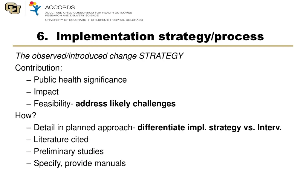 6 implementation strategy process