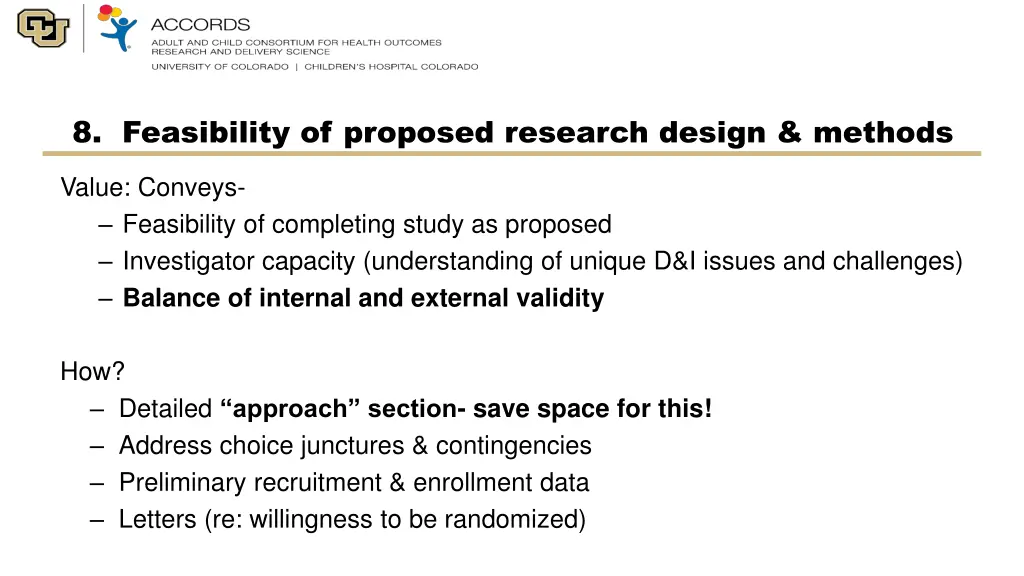 8 feasibility of proposed research design methods
