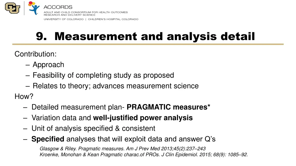 9 measurement and analysis detail