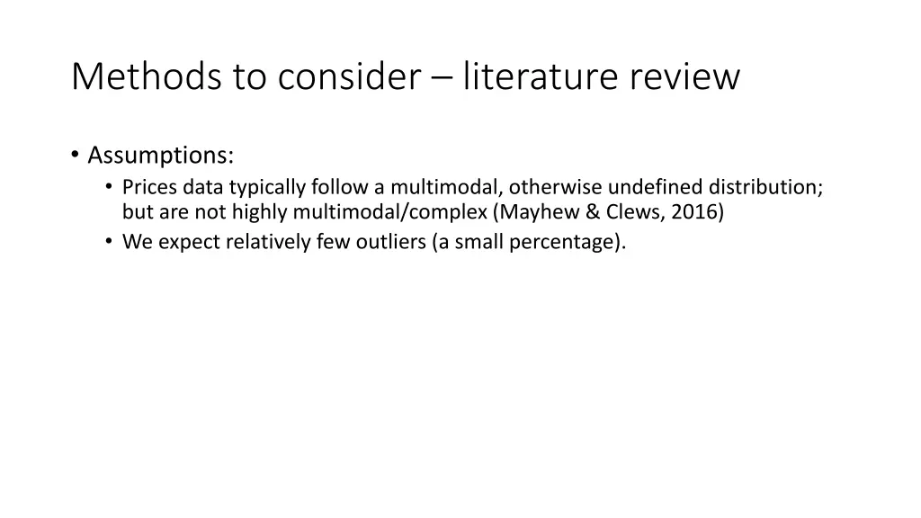 methods to consider literature review