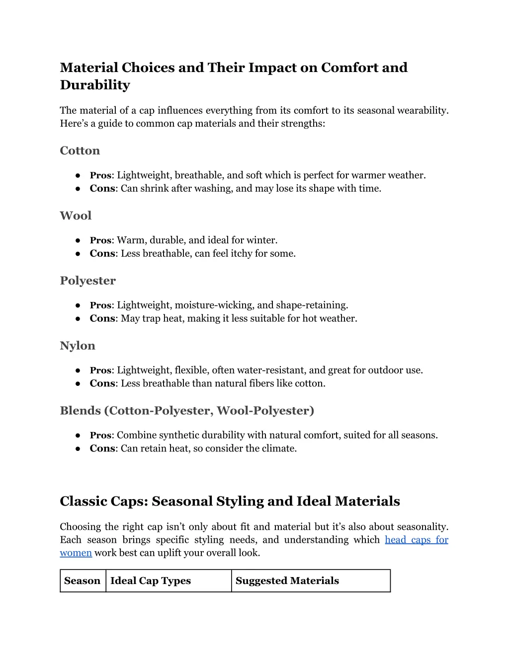 material choices and their impact on comfort