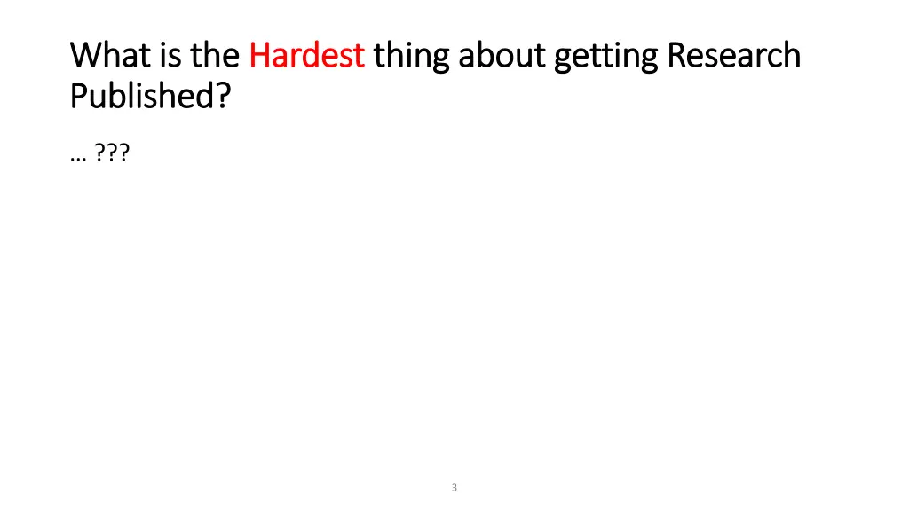 what is the what is the hardest published