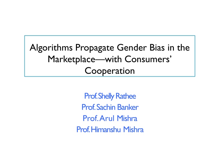 algorithms propagate gender bias