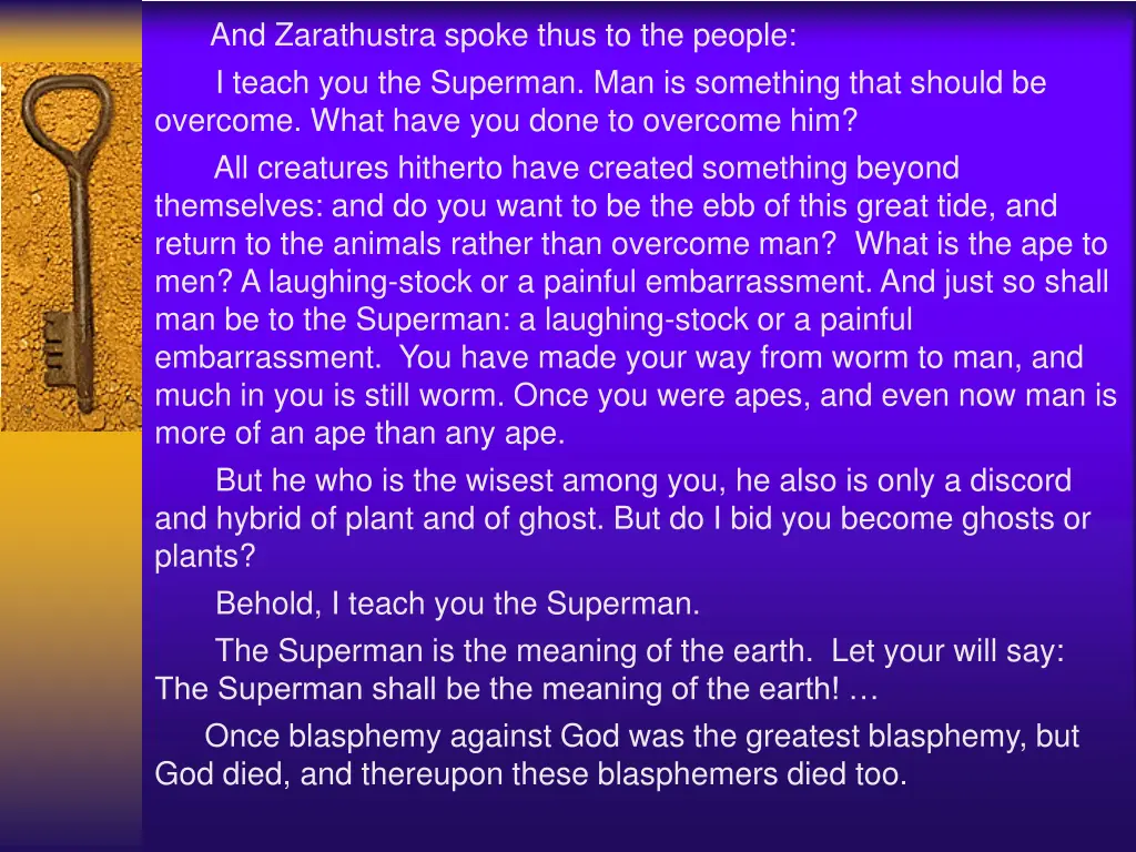 and zarathustra spoke thus to the people i teach