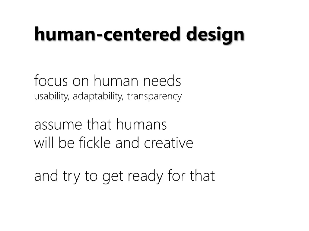 human centered design