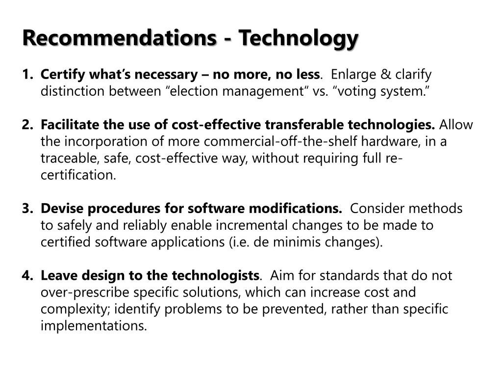 recommendations technology