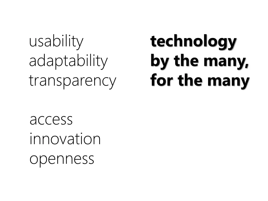 usability adaptability transparency 1