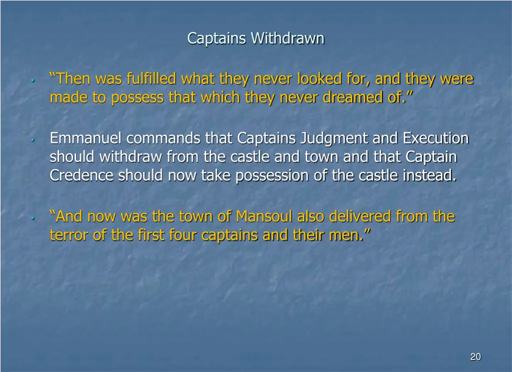 captains withdrawn