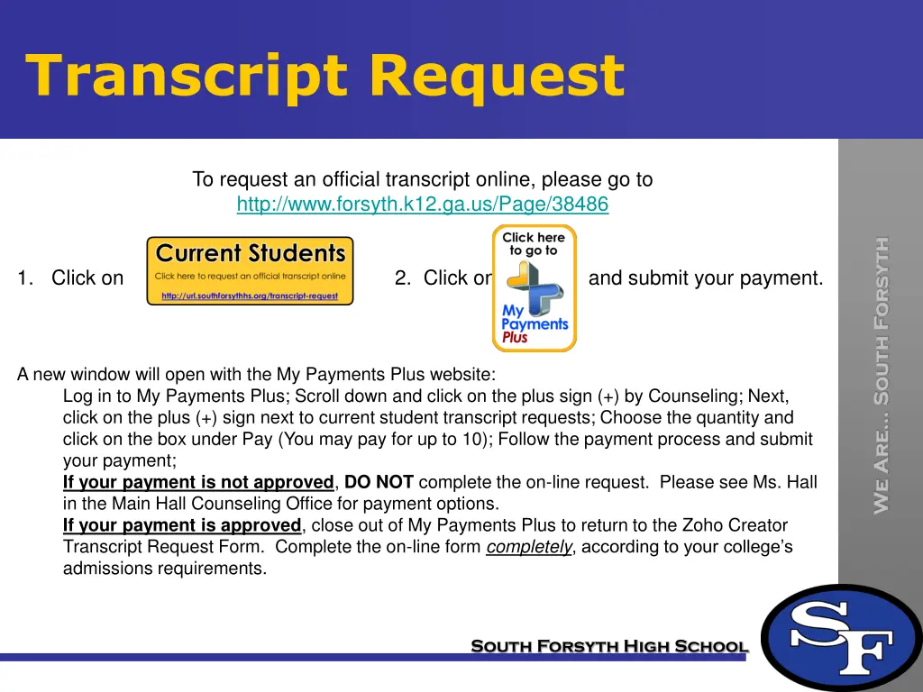 transcript request