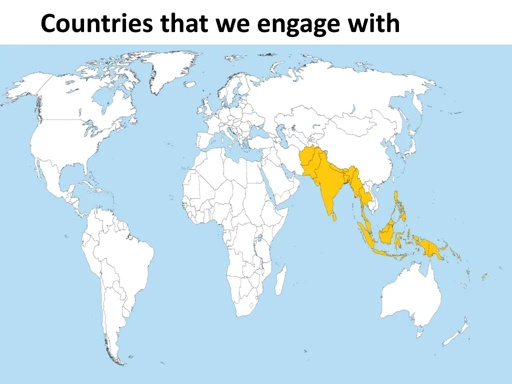 countries that we engage with