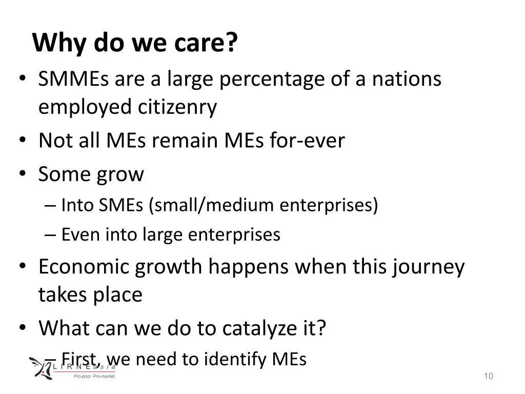 why do we care smmes are a large percentage