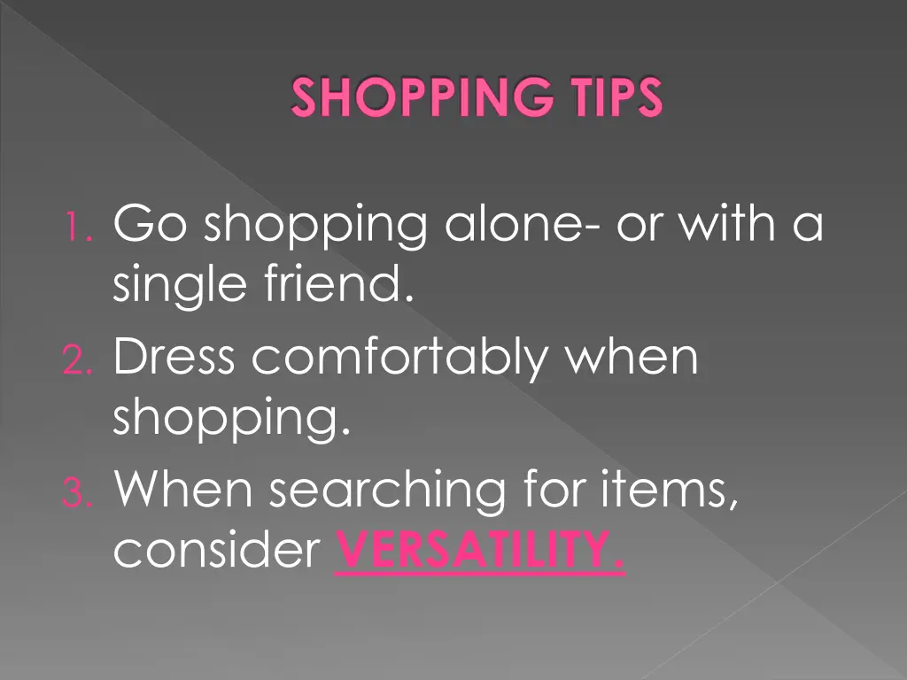 shopping tips