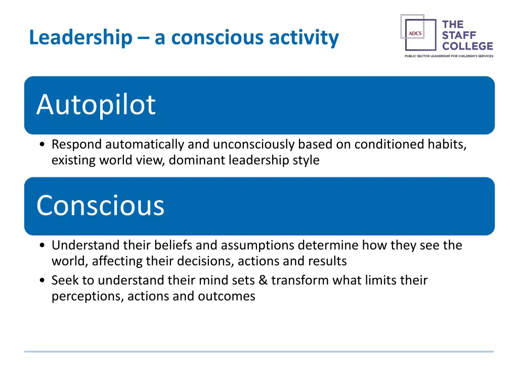 leadership a conscious activity